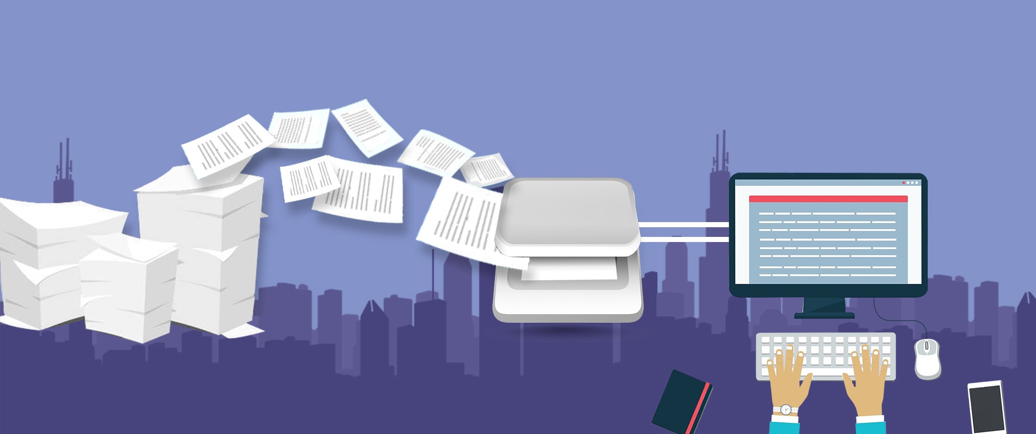 Technology and workforce in document scanning service